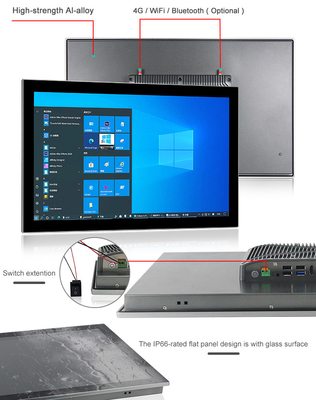 Bảng điều khiển cảm ứng công nghiệp CPU I7-8565U Máy tính 24 inch với Wi-Fi 4G 5G Tùy chọn