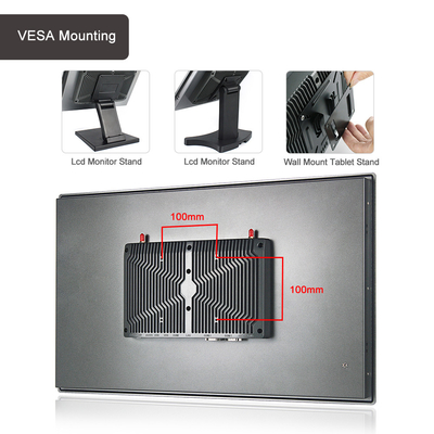 I7 8565U Bảng điều khiển cảm ứng công nghiệp không quạt hỗ trợ PC Win 10 Hệ thống Linux Ubuntu Debian