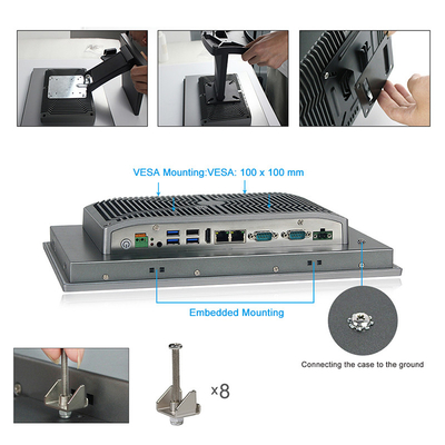 Màn hình rộng 13,3 inch 1920x1080 IP66 Chống nước tất cả trong một bàn Máy tính công nghiệp hàng đầu Intel I7