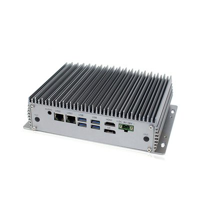 DC 9V - 36V Máy tính mini công nghiệp không quạt chạy Windows 10 / Linux TPM 2.0 Intel 8th Skylake-U SOC