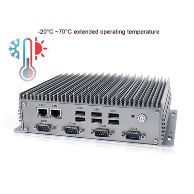 Hộp nhúng công nghiệp CPU I3-8145U PC Lõi kép 2.1GHz với 4 X RS232