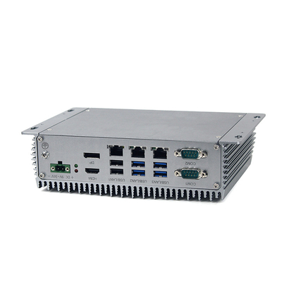 Máy tính mini không quạt công nghiệp OEM chắc chắn DC24V Wins10 / Linux 3 LAN