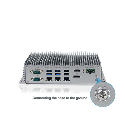 Máy tính mini công nghiệp không quạt thế hệ thứ 12 J6412 Quad Cores 2.0GHz 3xLAN RS232 RS422 RS485