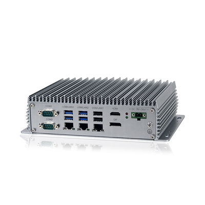Máy tính mini không quạt công nghiệp OEM chắc chắn DC24V Wins10 / Linux 3 LAN