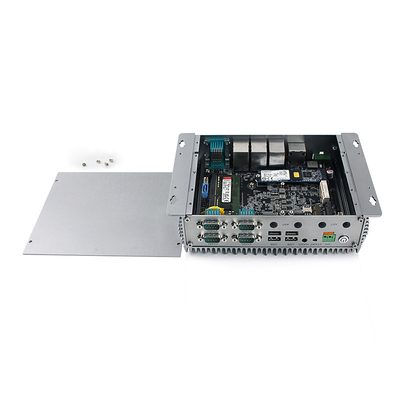 Máy tính hộp nhỏ không quạt Intel Celeron J6412 Mini PC 3 LAN 10 USB 6 COM