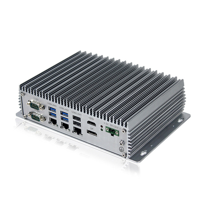 Máy tính hộp nhỏ không quạt Intel Celeron J6412 Mini PC 3 LAN 10 USB 6 COM