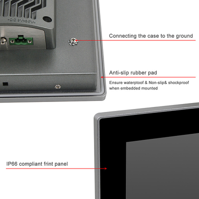 Màn hình LCD 13,3&quot; LCD Intel J6412 Bảng điều khiển HMI công nghiệp được gắn trên màn hình cảm ứng với 2 RS485