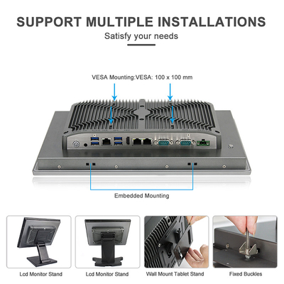 Màn hình LCD 13,3&quot; LCD Intel J6412 Bảng điều khiển HMI công nghiệp được gắn trên màn hình cảm ứng với 2 RS485
