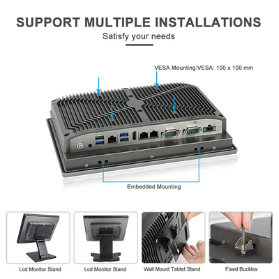 Màn hình cảm ứng chống nước IP66 PC Windows 11 Pro Máy tính nhúng công nghiệp với TPM 2.0