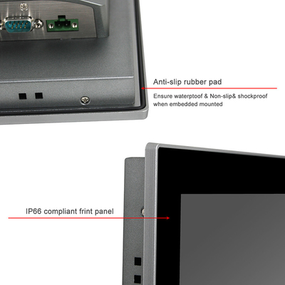 Màn hình cảm ứng công nghiệp treo tường PC J6412 3*LAN Embedded AIO Front IP65