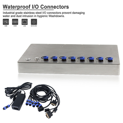 Bảng điều khiển công nghiệp 15,6 inch Pc Thép không gỉ AISI304 AISI316 Chống ăn mòn