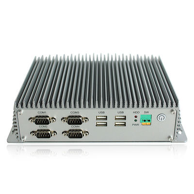 Hộp nhúng công nghiệp nhỏ 15W không quạt X86 PC J1900 2 X LAN 6 X USB 4 X RS232