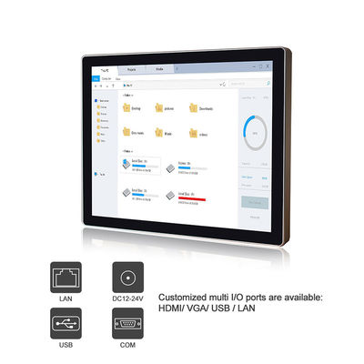 Pcap Màn hình cảm ứng chắc chắn Pc, Màn hình cảm ứng hợp kim Alu 19 &quot;Ip69k Máy tính Pc