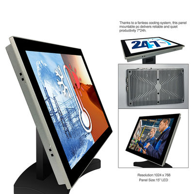Màn hình gắn bảng công nghiệp Bluetooth RS422 LAN, Máy tính bảng công nghiệp 15 inch 6 COM
