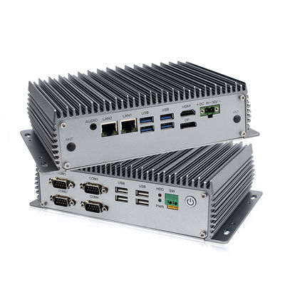 Máy tính mini PC công nghiệp không quạt nhúng Intel I5 Lan kép với cổng Com Rs232