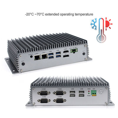 Máy tính mini PC công nghiệp không quạt nhúng Intel I5 Lan kép với cổng Com Rs232