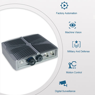 Máy tính để bàn kép Lan 2USB Máy tính mini không quạt công nghiệp, IP67 ngoài trời I5 Mini Pc không quạt