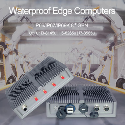 RS232 Windows Industrial Pc, I7 8565U Giải pháp máy tính nhúng Micro Pc không quạt