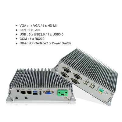 Hộp nhúng công nghiệp không quạt PC Lõi tứ J1900 tùy chỉnh