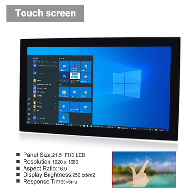 Bảng điều khiển công nghiệp 21,5 &quot;FHD Pc Windows 10 Treo tường 1920 X 1080