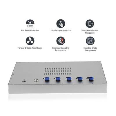 Bảng điều khiển công nghiệp chắc chắn chống nước IP69K PC Win 10 Máy tính bảng điều khiển tất cả trong một cảm ứng 15,6 inch