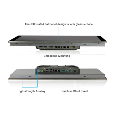 Bảng điều khiển Windows 10 bằng thép không gỉ PC PCAP Touch RS485 IP65 cho tự động hóa công nghiệp
