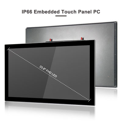 Chất lượng Bảng điều khiển cảm ứng công nghiệp không quạt PC Dual Lan Pc Vesa Mount 24 "1920 X 1080 nhà máy